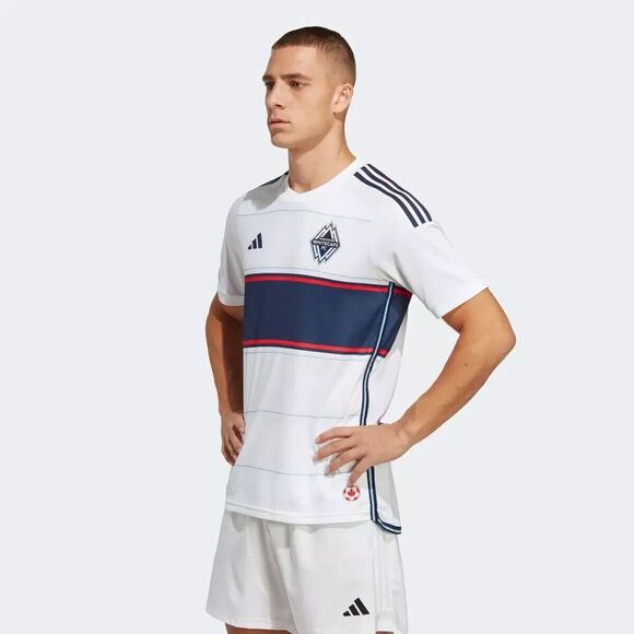 Adidas MLS Vancouver Whitecaps FC Authentic Jersey White Men Med soccer HI1854 - Picture 2 of 15